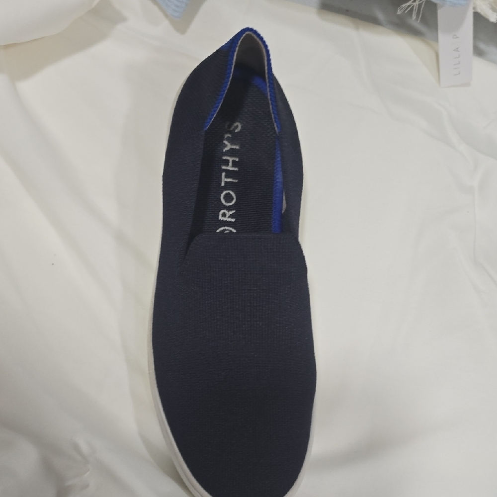 Rothy's Wome's Dark Blue Slip-On Loafers Super Clean